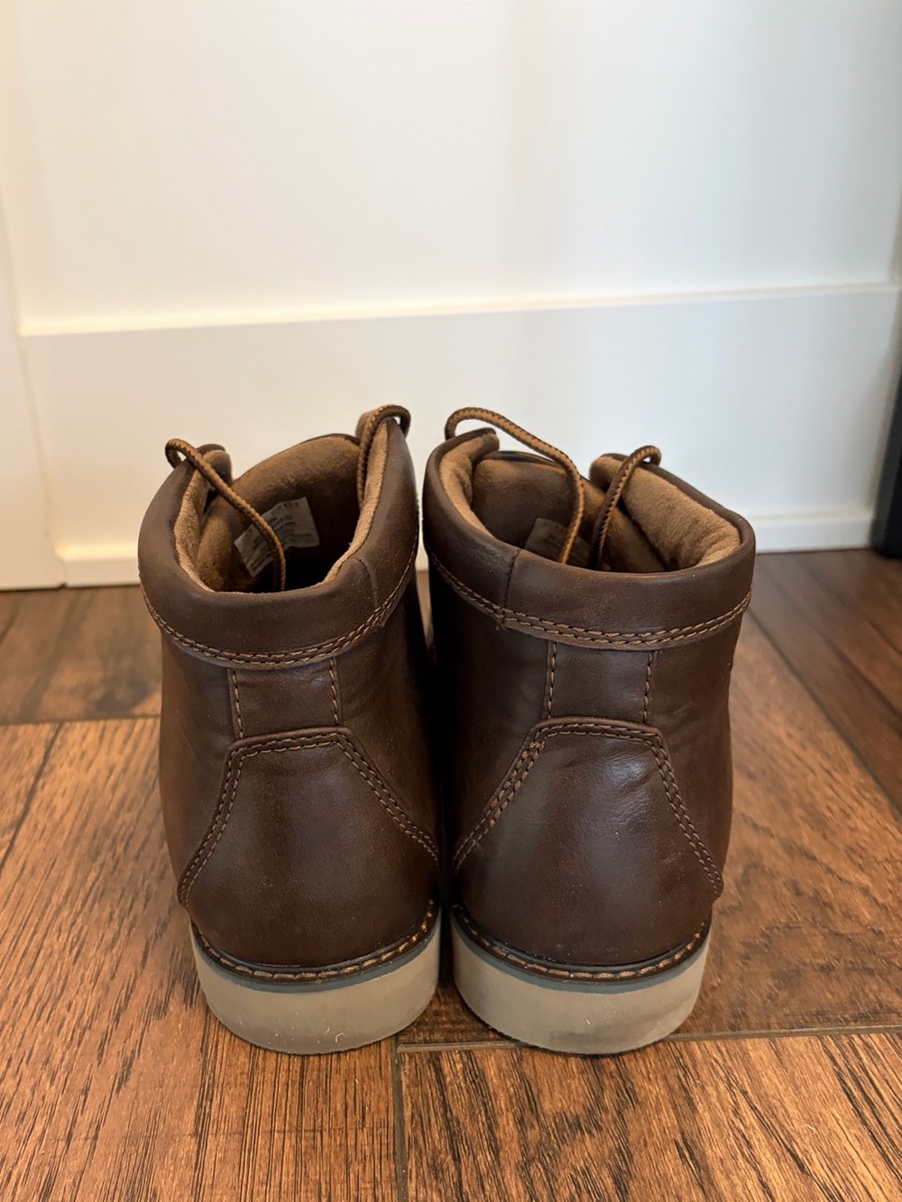 Men's Brown Leather Work Boots - Picture 4 of 4